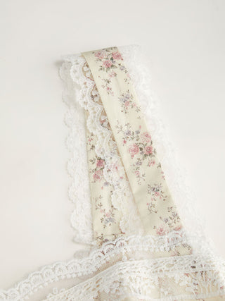 Cotton-blend Sculptural Sweetheart Ditsy Floral Lace Up Ruffled Maxi Dress