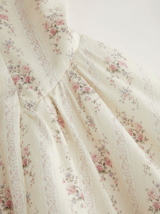 Cotton-blend Sculptural Sweetheart Ditsy Floral Lace Up Ruffled Maxi Dress