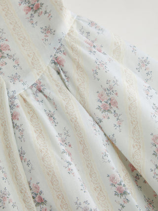 Cotton-blend Sculptural Sweetheart Ditsy Floral Lace Up Ruffled Maxi Dress