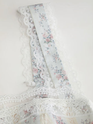 Cotton-blend Sculptural Sweetheart Ditsy Floral Lace Up Ruffled Maxi Dress