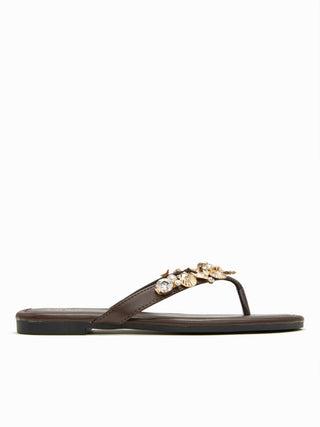 STARFISH & SHELL & RHINESTONE FLIP-FLOP SLIPPERS For Vacation Beach
