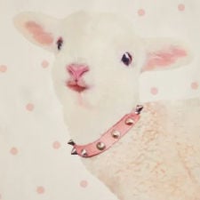 Polka Dot Lamb Print Short Sleeve Tee