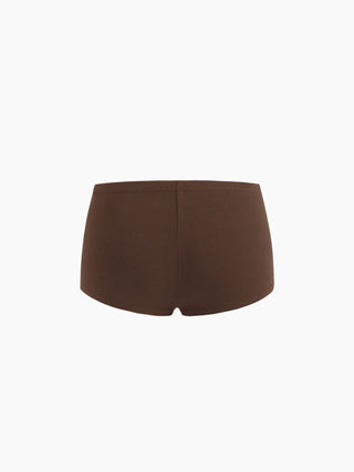 Knit Fabric CDR Low Rise Micro Shorts  For Daily Casual