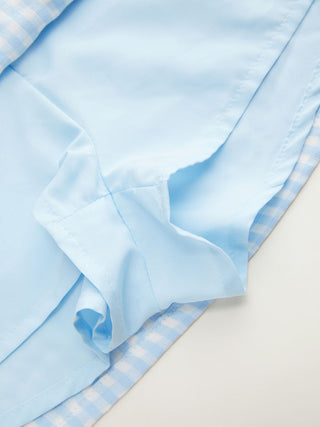 Valentine Woven U-neckline Gingham Bowknot Crop Tank Top & Low Rise Mini Skirt Set For Date