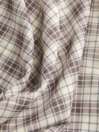 Plaid Halter Neckline Draped Straight Mini Dress