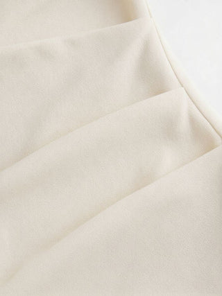 Jersey Boat Neck Ruched Crop Top