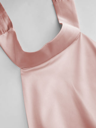 Satin Halter Neck Wrap High Rise Mermaid Maxi Dress