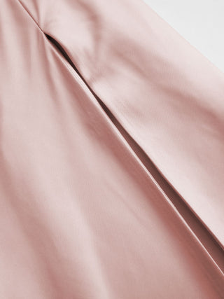 Satin Halter Neck Wrap High Rise Mermaid Maxi Dress