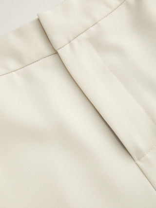 Boat Neck Striped Wrap Knotted Top & Mid Rise Straight Leg Trousers Set