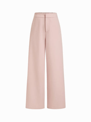 Boat Neck Striped Wrap Knotted Top & Mid Rise Straight Leg Trousers Set