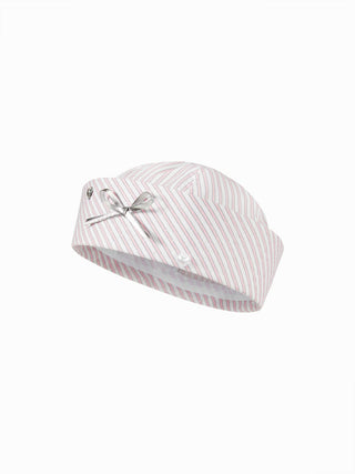 BOWKNOT STRIPED SAILOR HAT