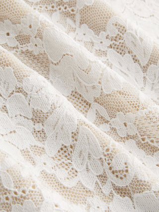 Lace Floral Stand Collar Tank Top