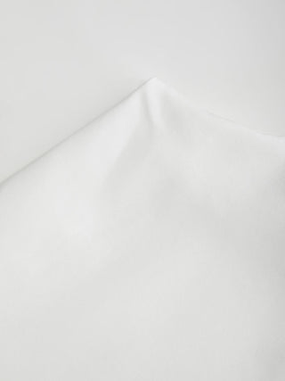 Cotton-blend Stand Collar Ruched Short Sleeve Tee