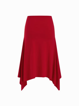 Halter Neck Top & Mid Rise Ruched Asymmetrical Midi Skirt Set