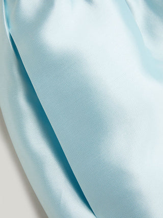 Satin Satin Sculptural High Rise Strapless Bowknot Flared Maxi Dress For Party/Clubbing Wedding