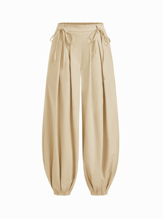 Low Rise Drawstring Balloon Trousers