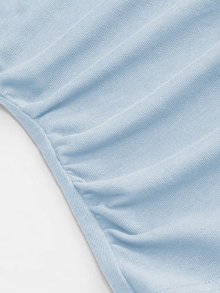 Cotton-blend Ruched Short Sleeve Tee