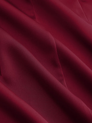 Satin V-neck Ruched Knotted Tie Back Mini Dress