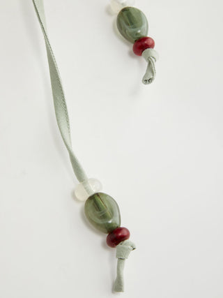 Linen-blend Beaded Knotted Ruched Tank Top