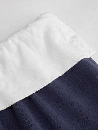 Cotton-blend Mid Rise Colorblock Pocket Barrel-leg Trousers