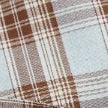 Plaid Asymmetrical Neck Ruched Short Sleeve Blouse