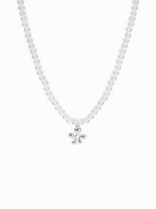 FLOWER PENDANT BEADED NECKLACE