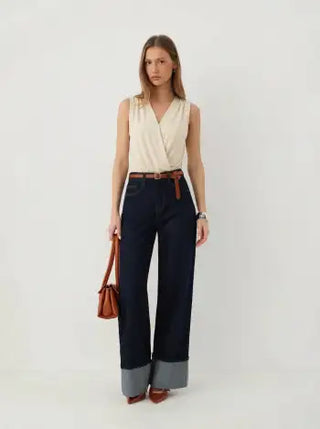 Woven V-Neck Ruched Shirt Romper For Daily Casual Work