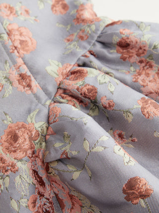 Jacquard Jacquard Sculptural Floral Bandeau Lace Trim Bowknot A-line Maxi Dress For Party/Clubbing Wedding