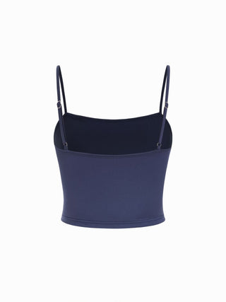 Knit Fabric Cotton-blend Textured Asymmetrical Neck Lantern Sleeve Oversized Top & Cami Top For Daily Casual
