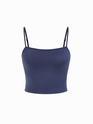 Knit Fabric Cotton-blend Textured Asymmetrical Neck Lantern Sleeve Oversized Top & Cami Top For Daily Casual