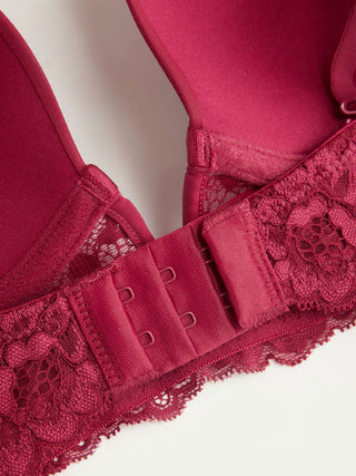 Jersey Lace V-Neck Underwire Plunge Bralette For Home Bedroom