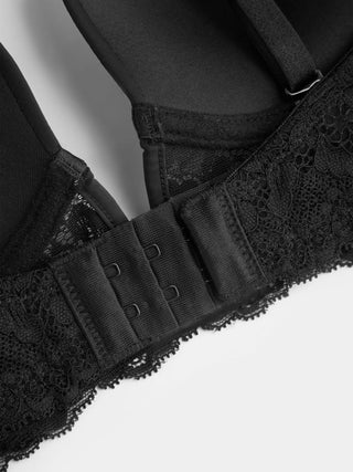 Jersey Lace V-Neck Underwire Plunge Bralette For Home Bedroom