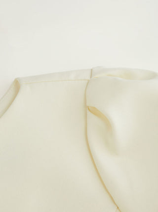 Round Neckline Puff Sleeve Mini Straight Dress