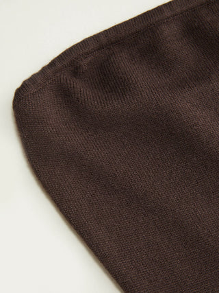 Knit Bandeau A-line Maxi Flared Dress With Belt