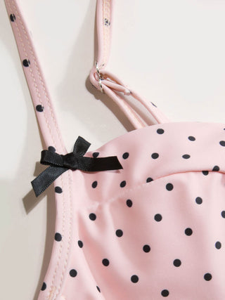 Sweetheart Polka Dot Underwire Cheeky Bikini Set