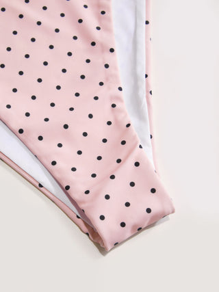 Sweetheart Polka Dot Underwire Cheeky Bikini Set