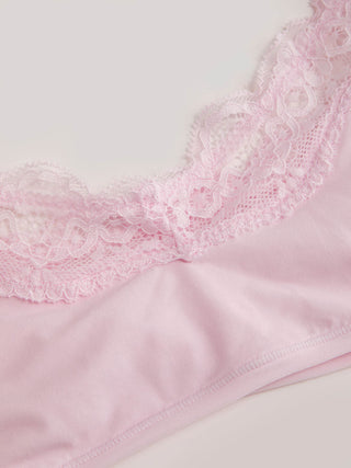 Jersey Jersey U-neckline Lace Trim Lingerie Set For Bedroom