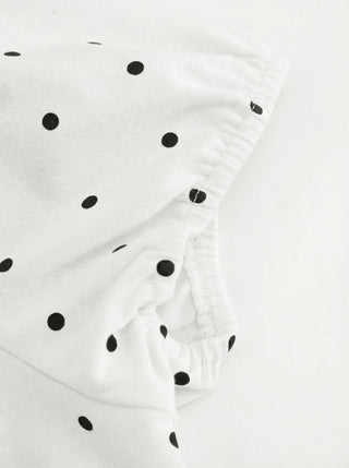 Cotton-blend Sweetheart Puff Sleeve Ruched Tiered Mini Dress