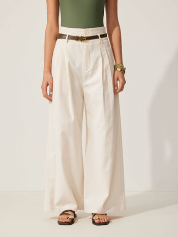 High Rise Linen Trousers
