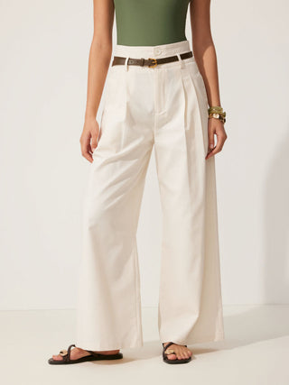 High Rise Linen Trousers