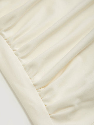 Ruched Cami Top & Chiffon Boat Neck Cape