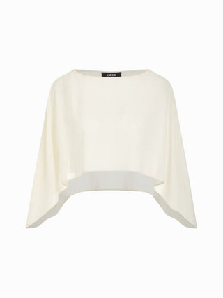 Ruched Cami Top & Chiffon Boat Neck Cape