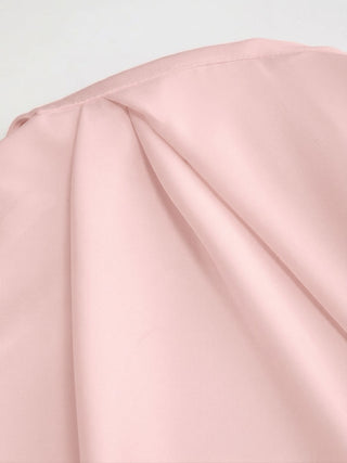 Satin Stand Collar Ruched Short Sleeve Bodysuit
