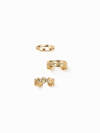 3PCS FLOWER TOE RING SET