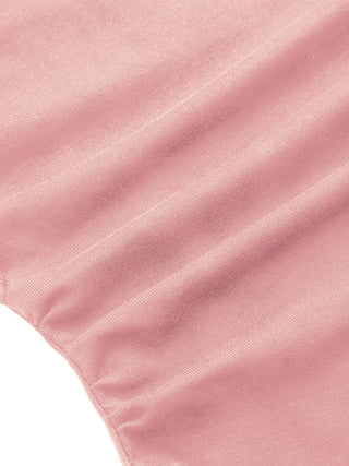 Cotton-blend Round Neckline Ruched Mini Dress