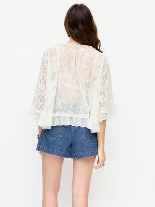 Denim Mid Rise Wide Leg Shorts