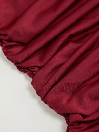 Knit Boat Neck Ruched Bolero Top
