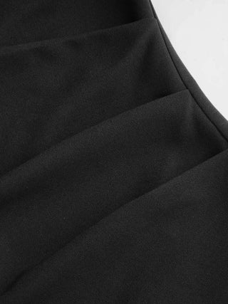 Jersey Boat Neck Ruched Crop Top