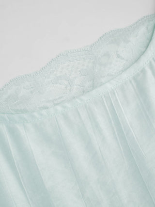 Oversized Square Neckline Lace Trim Mini Nightdress