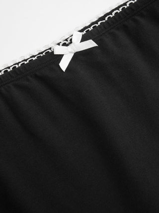 Jersey Cotton-blend Low Rise Bowknot Bodycon Mini Skirt For Daily Casual Date